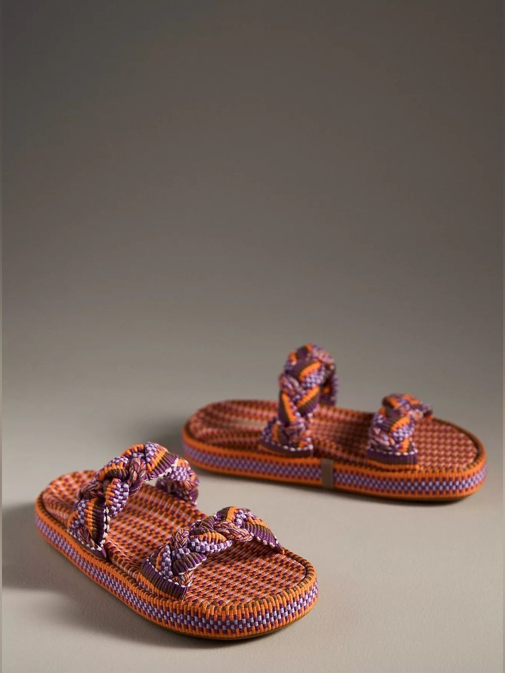 New Anthropologie Amambaih Daniella Woven Slide Sandals Size 41